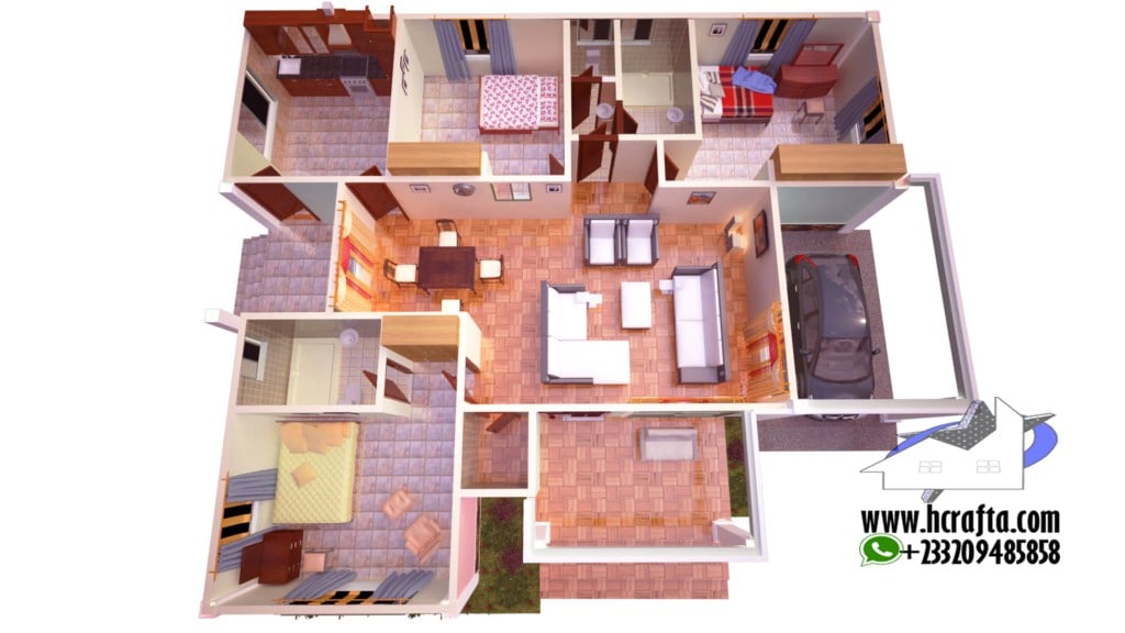 3 Bedroom house Design