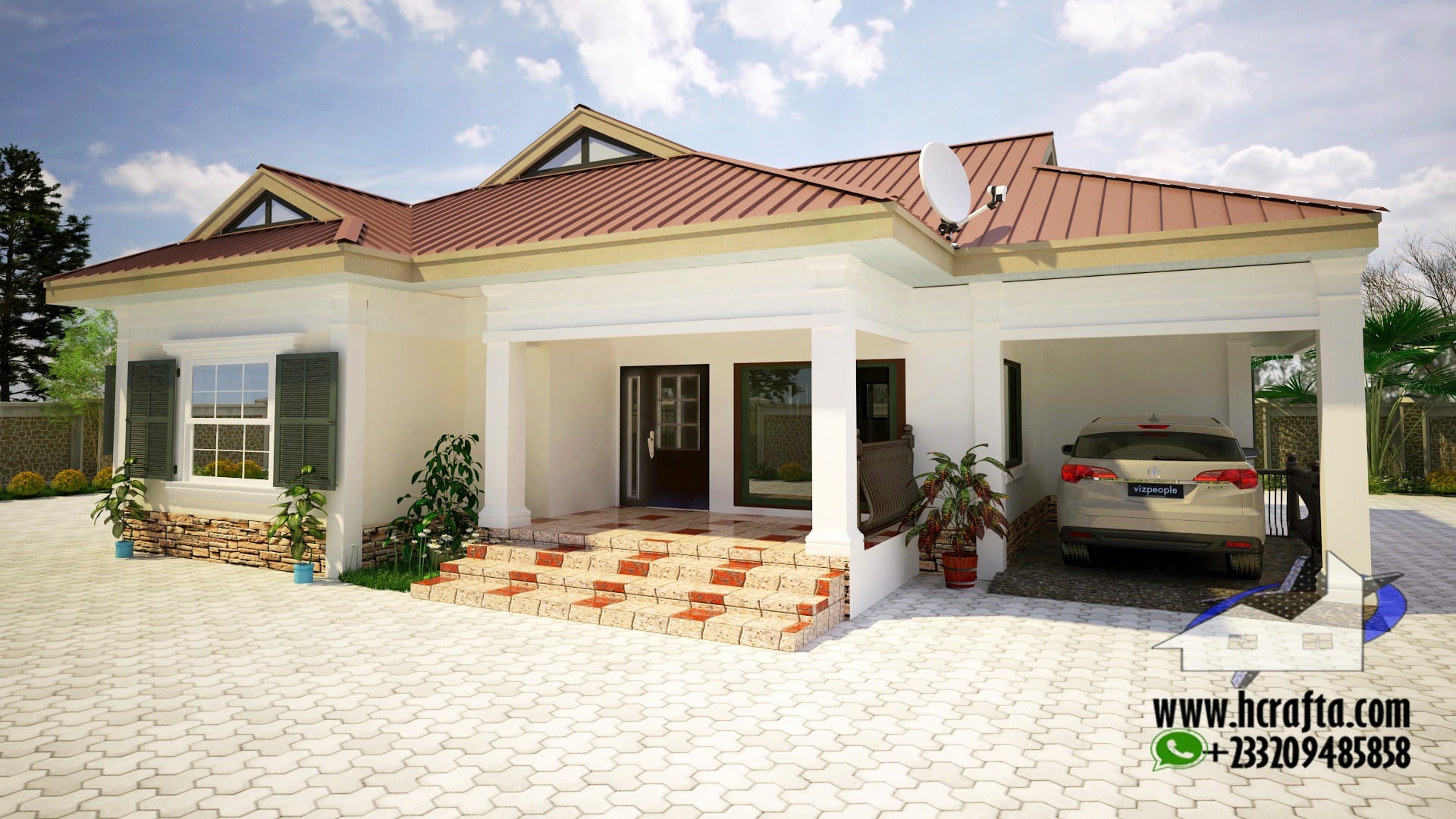 hcrafta 3 Bedroom house Design