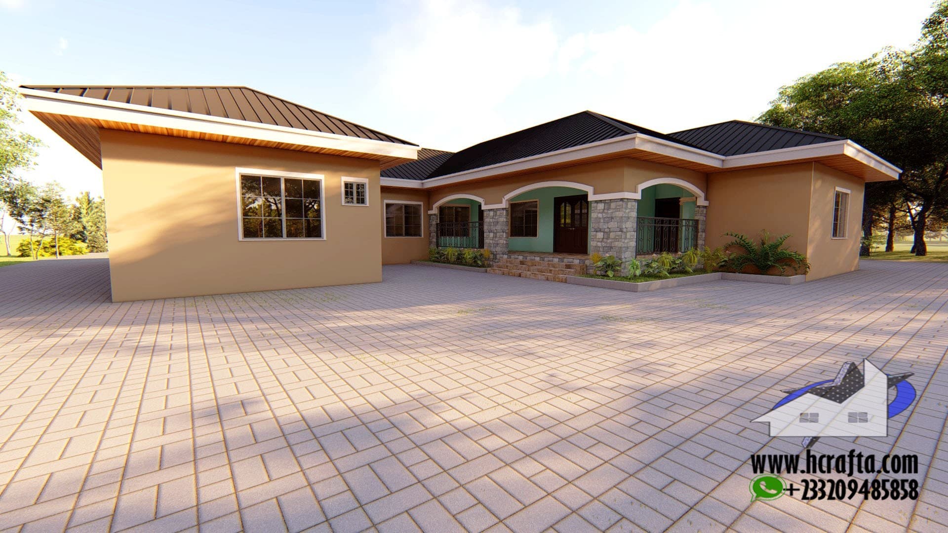 8 Bedroom Plan | building designs in ghana