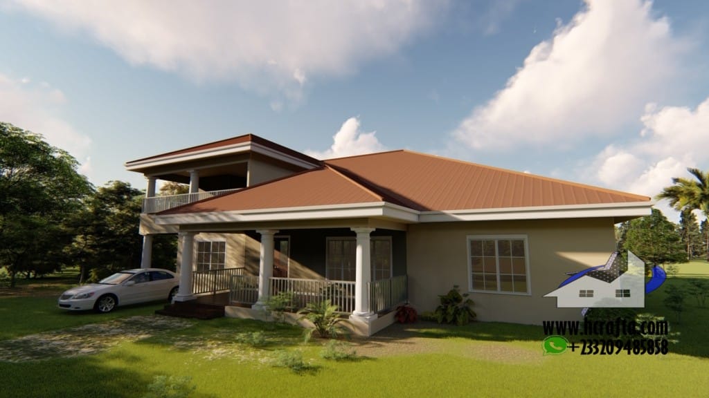 6 bedroom House Plan | building designs in ghana |