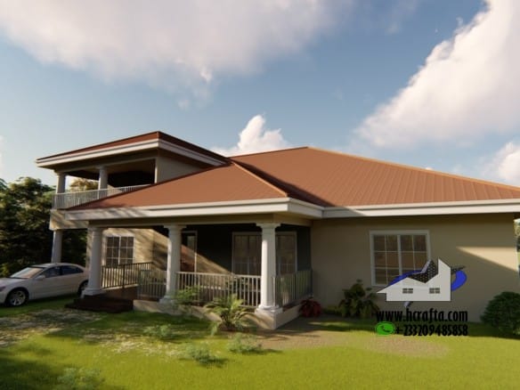 6 bedroom House Plan | building designs in ghana |