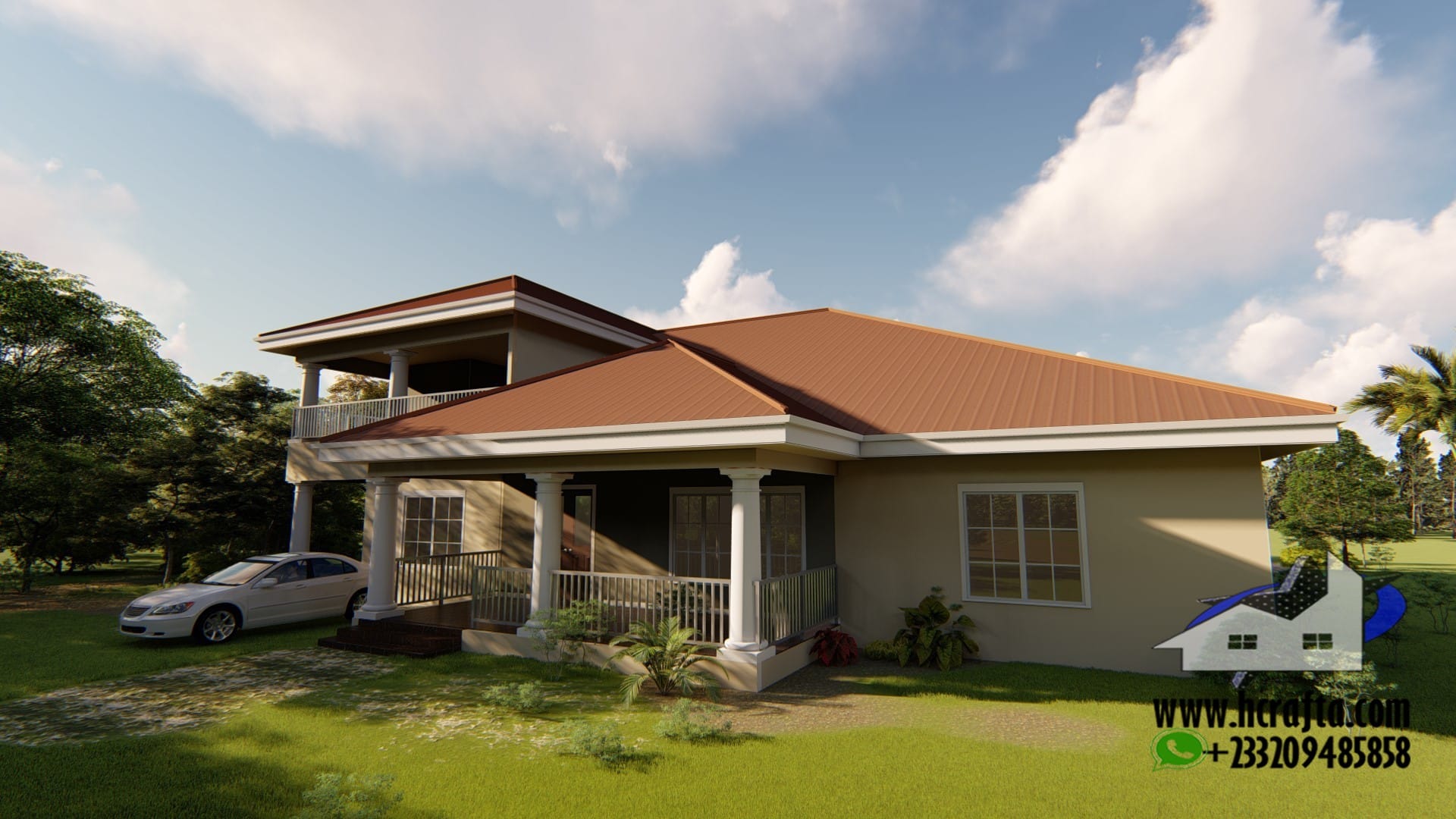 6 bedroom House Plan | building designs in ghana |