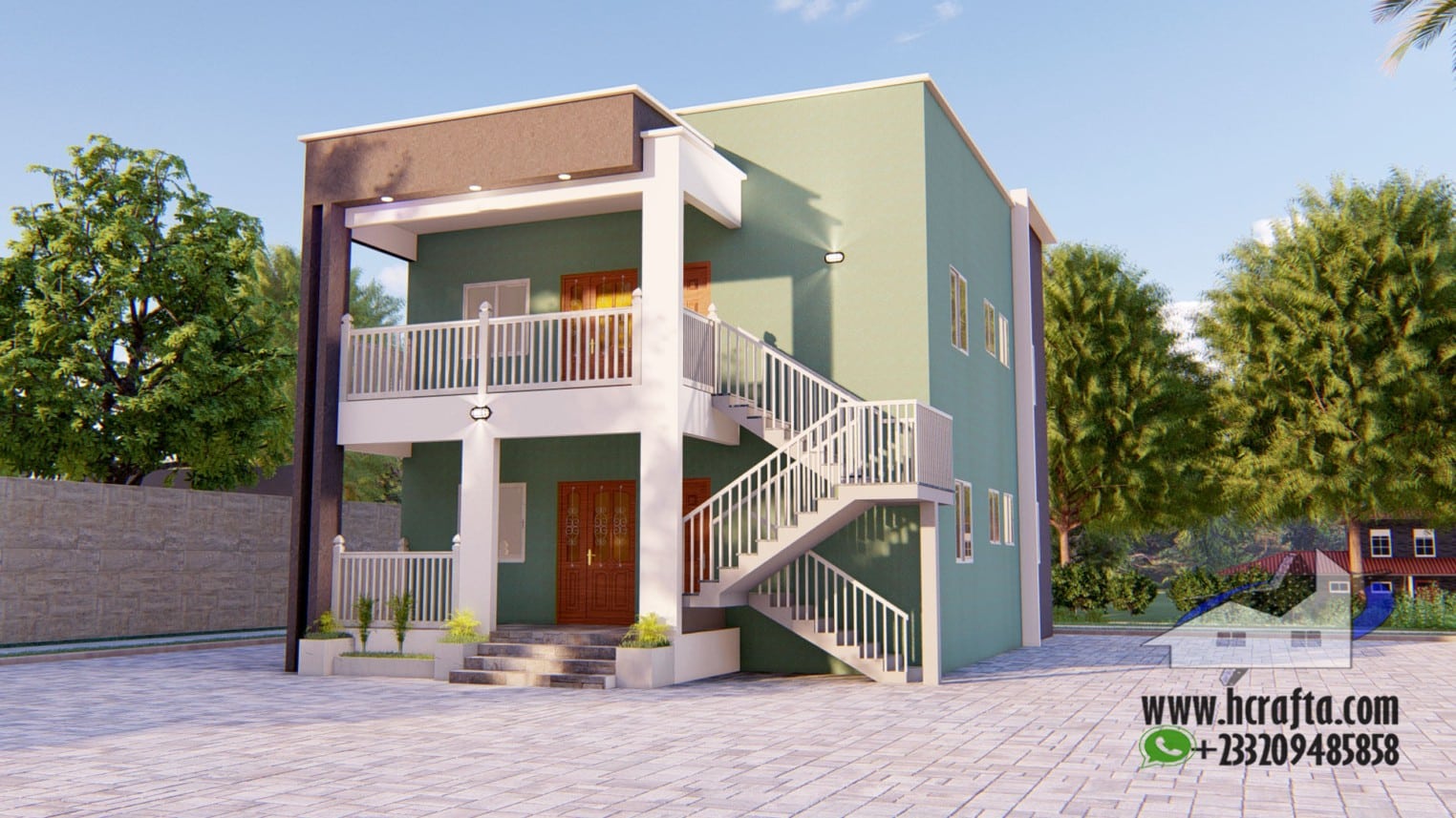 2 Bedroom Apartment House with Modern exterior