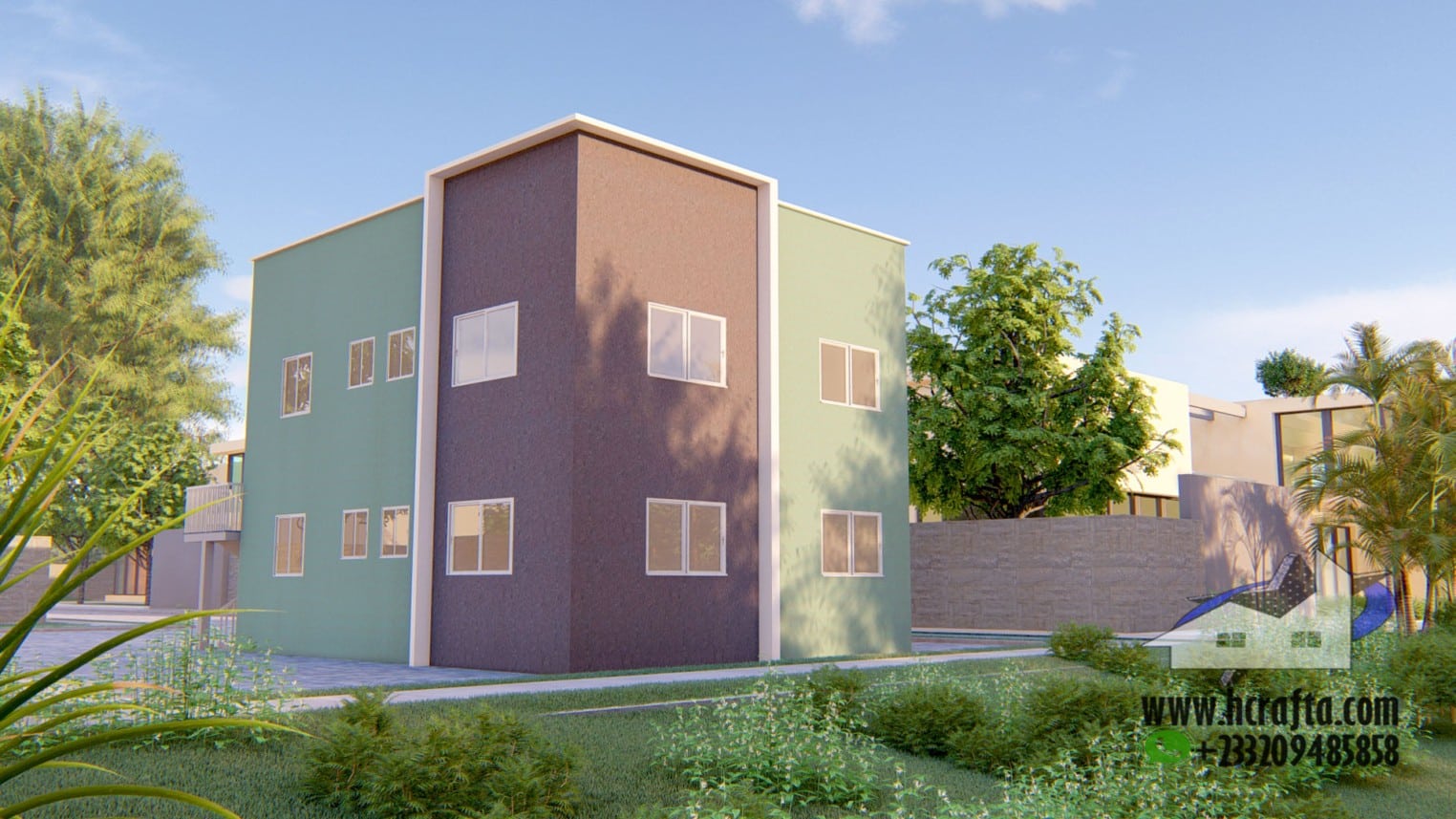 2 Bedroom Apartment House with Modern exterior