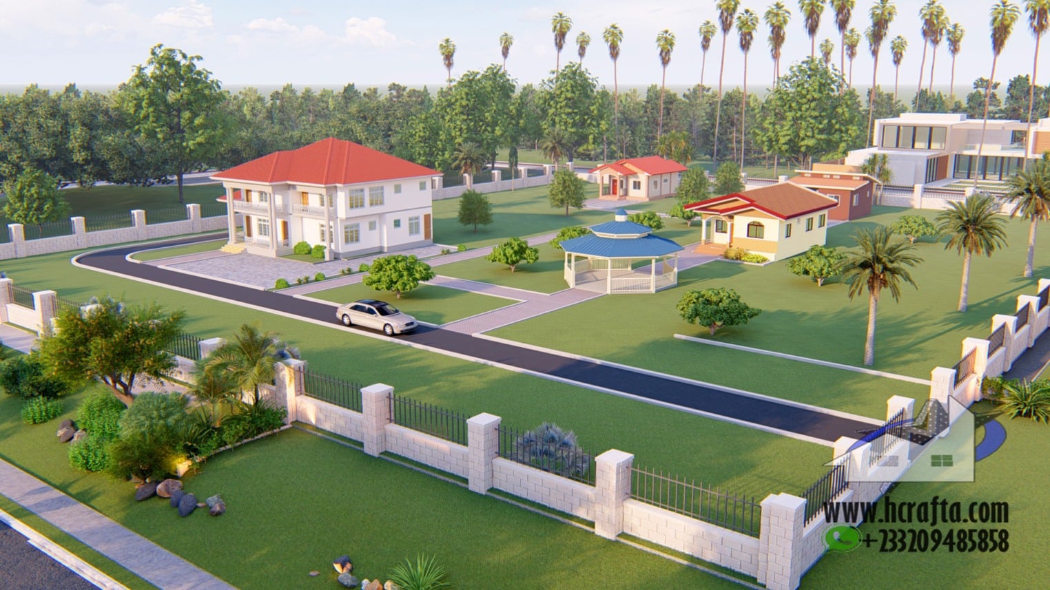 Beautiful Landscape Design with Vibrant Plants and Scenic Views