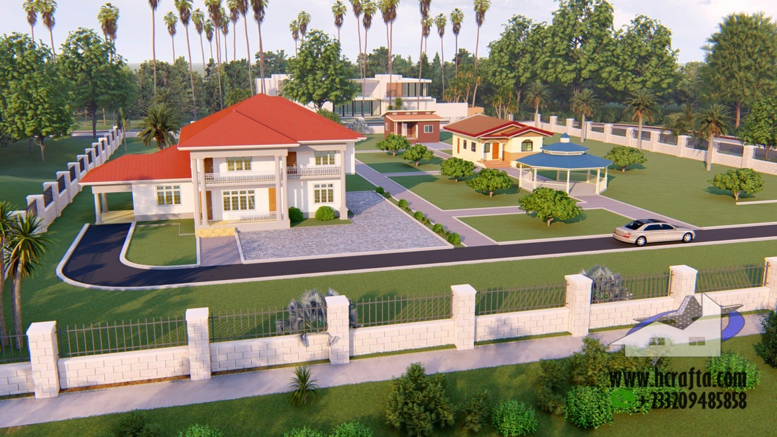 Beautiful Landscape Design with Vibrant Plants and Scenic Views