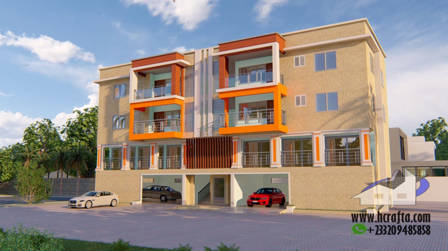 Modern Shop and 2 Bedroom Apartment Design