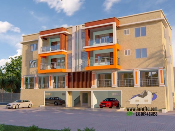 Modern Shop and 2 Bedroom Apartment Design