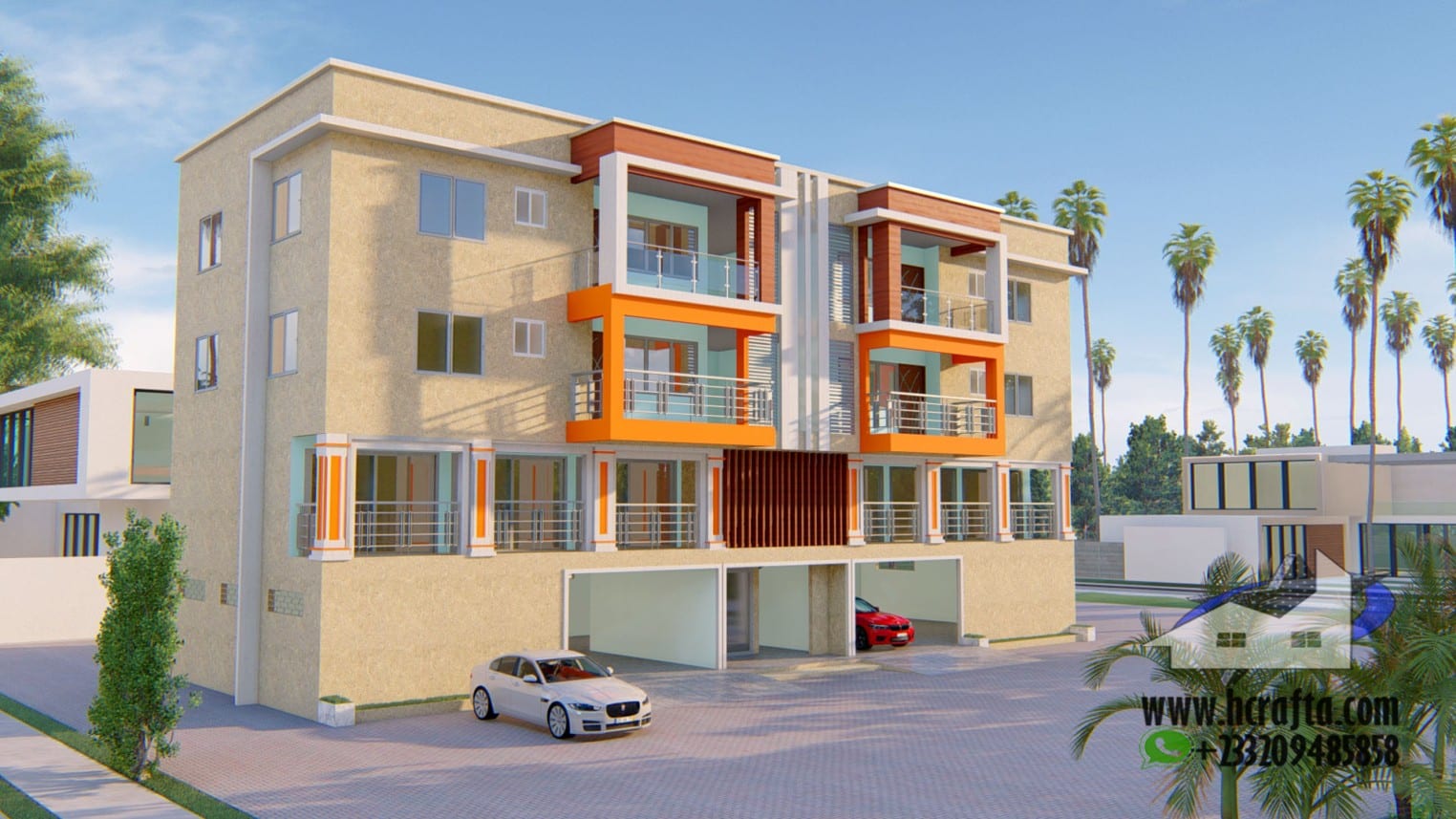 Modern Shop and 2 Bedroom Apartment Design