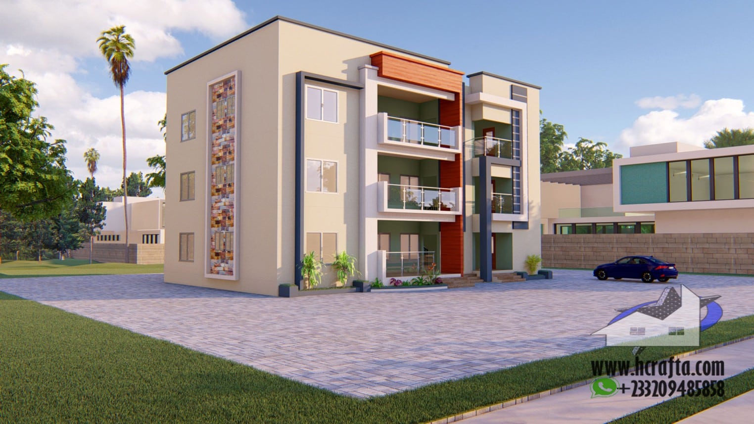 Modern 1-2 Bedroom Apartment with Elegant exterior Design