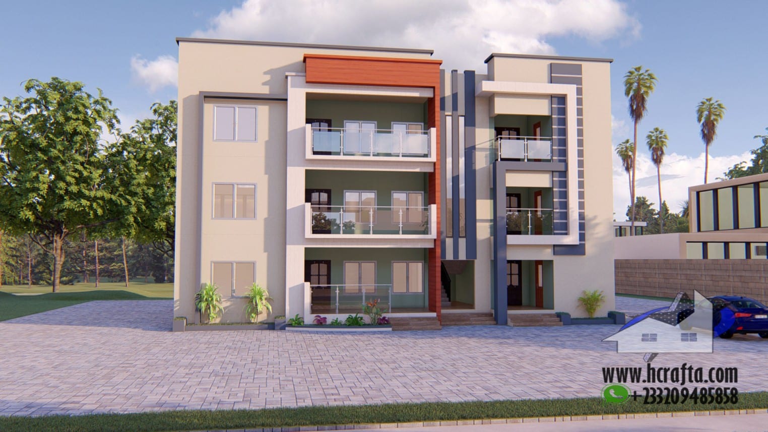 Modern 1-2 Bedroom Apartment with Elegant exterior Design