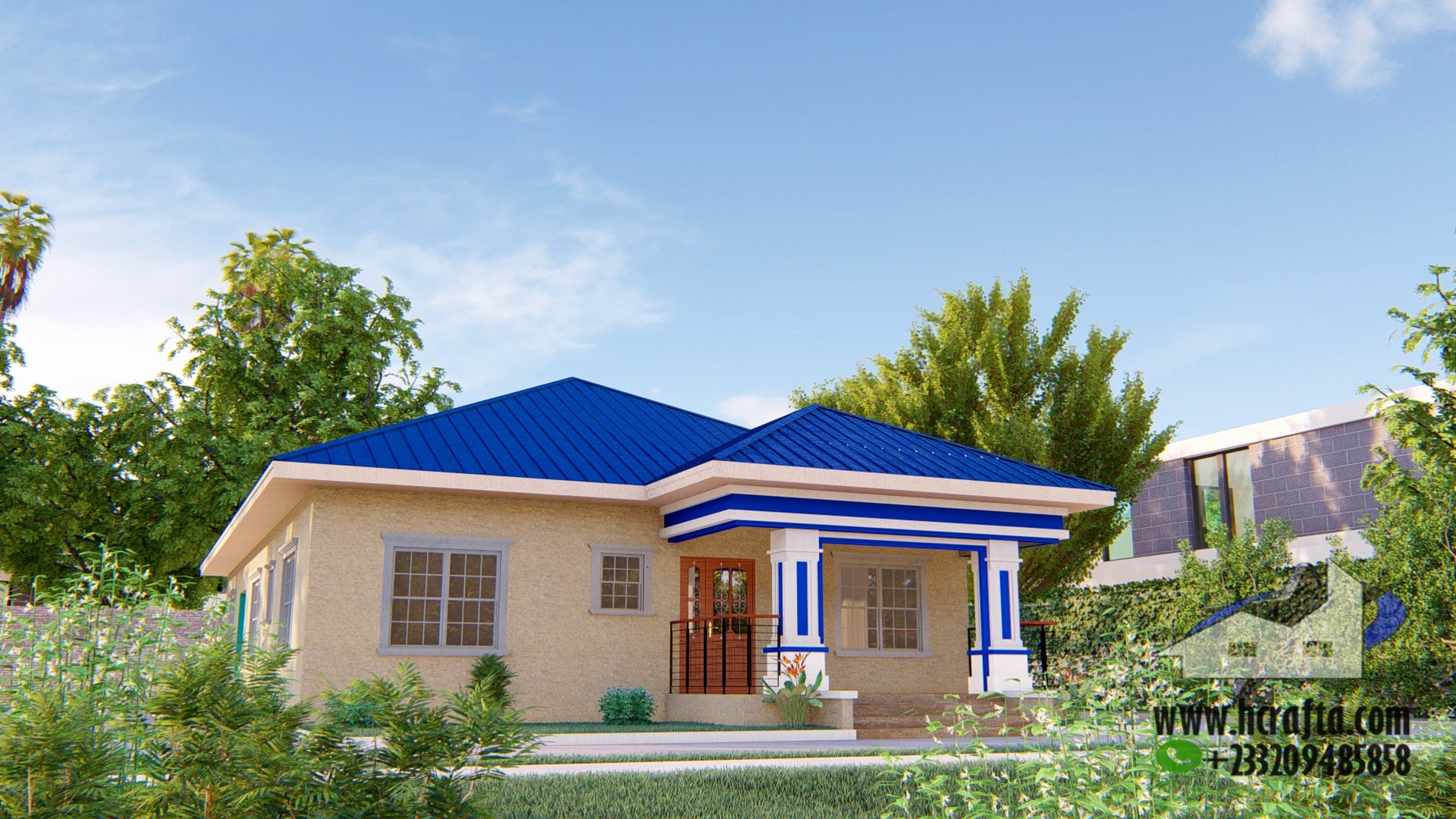 Contemporary 3 Bedroom Design: A Modern Home exterior