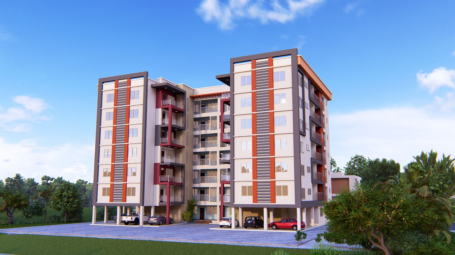 Contemporary Multi-Storey Apartment Complex