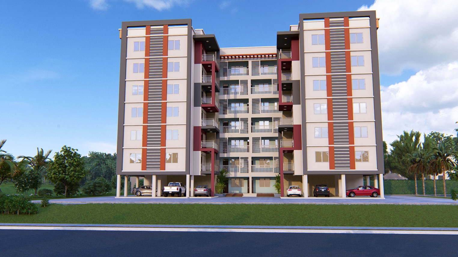 Contemporary Multi-Storey Apartment Complex