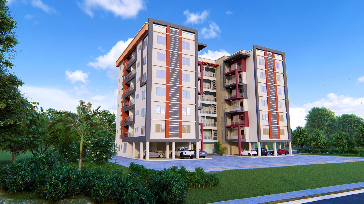 Contemporary Multi-Storey Apartment Complex