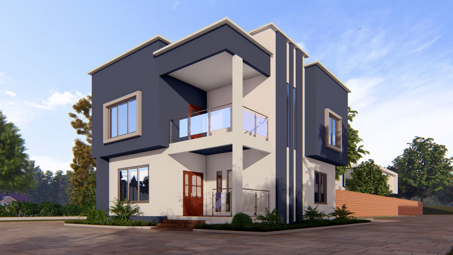 Modern 3-bedroom duplex with spacious design and private outdoor area