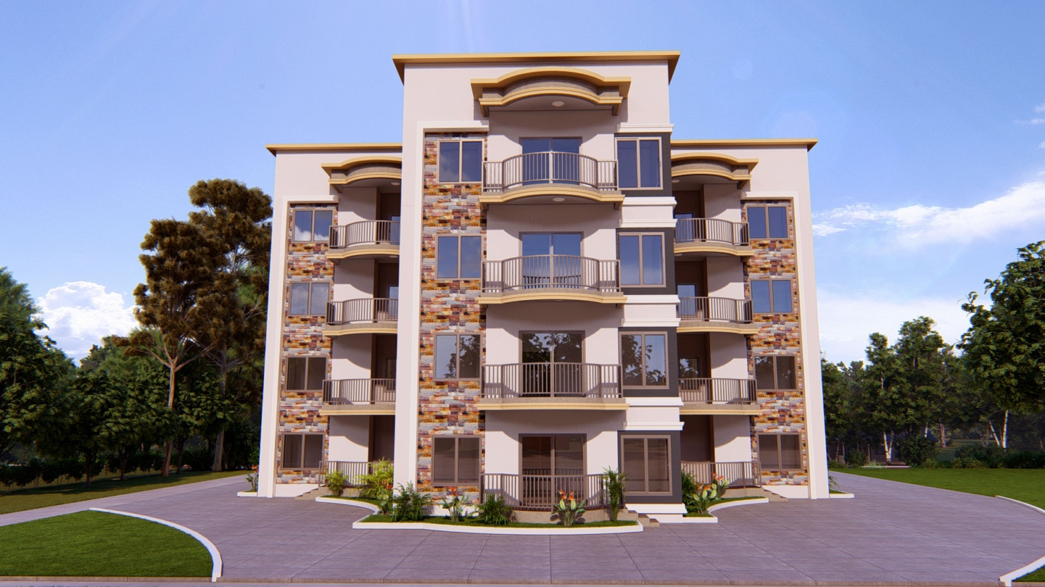 Modern apartment exterior design