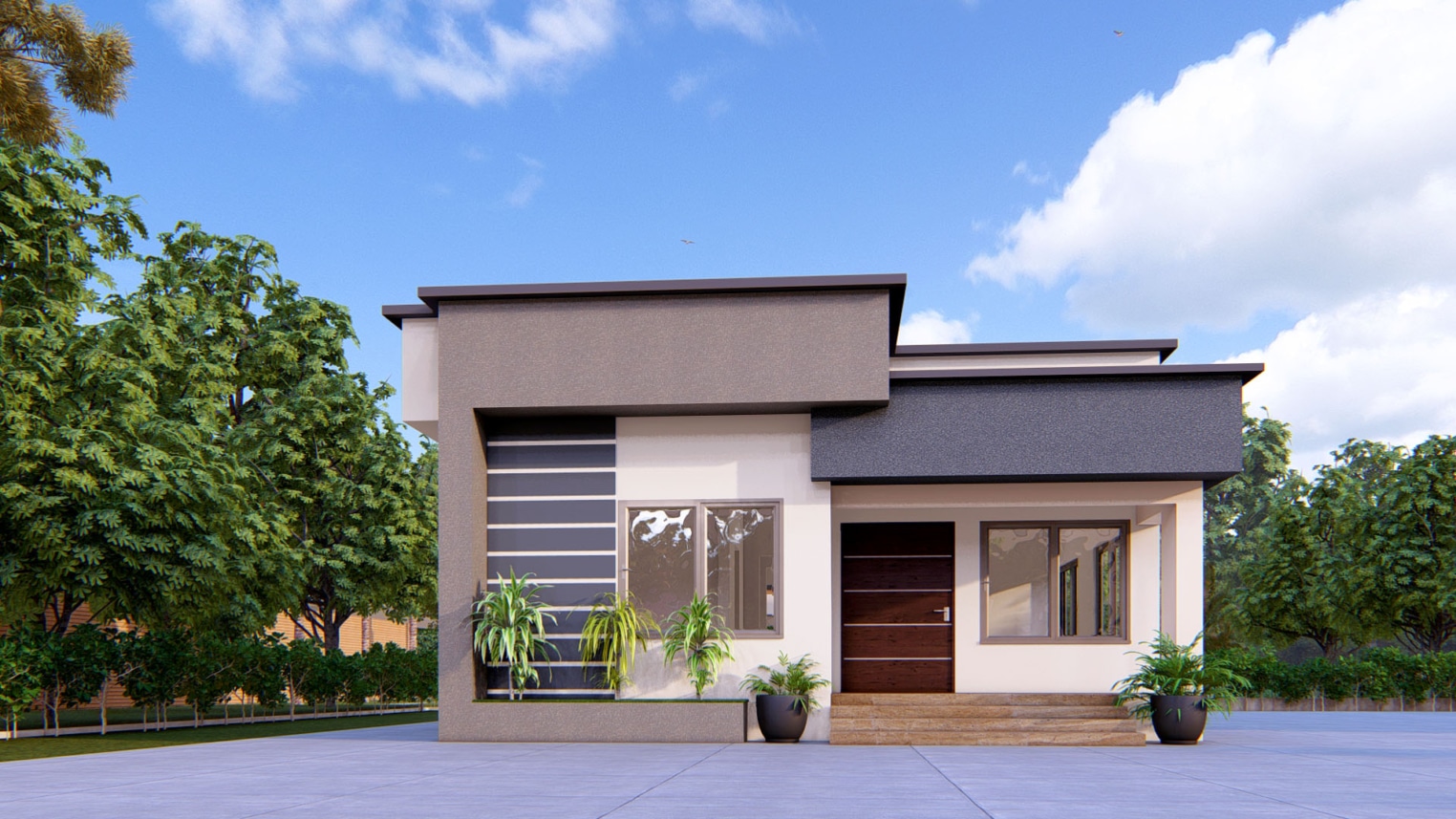 Modern 2-bedroom family house