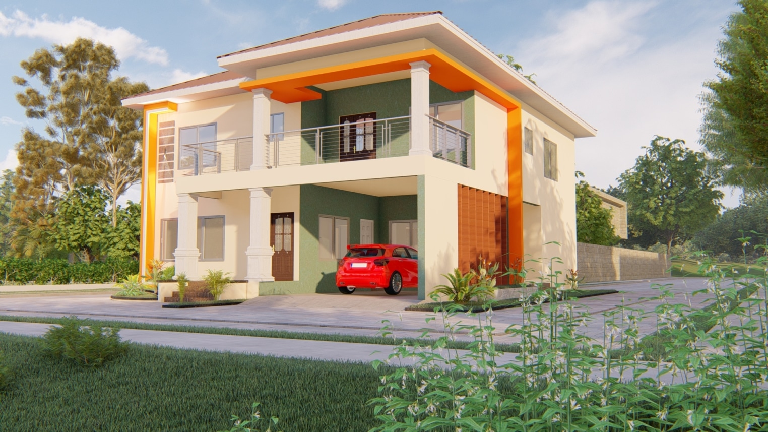 4-bedroom duplex exterior design
