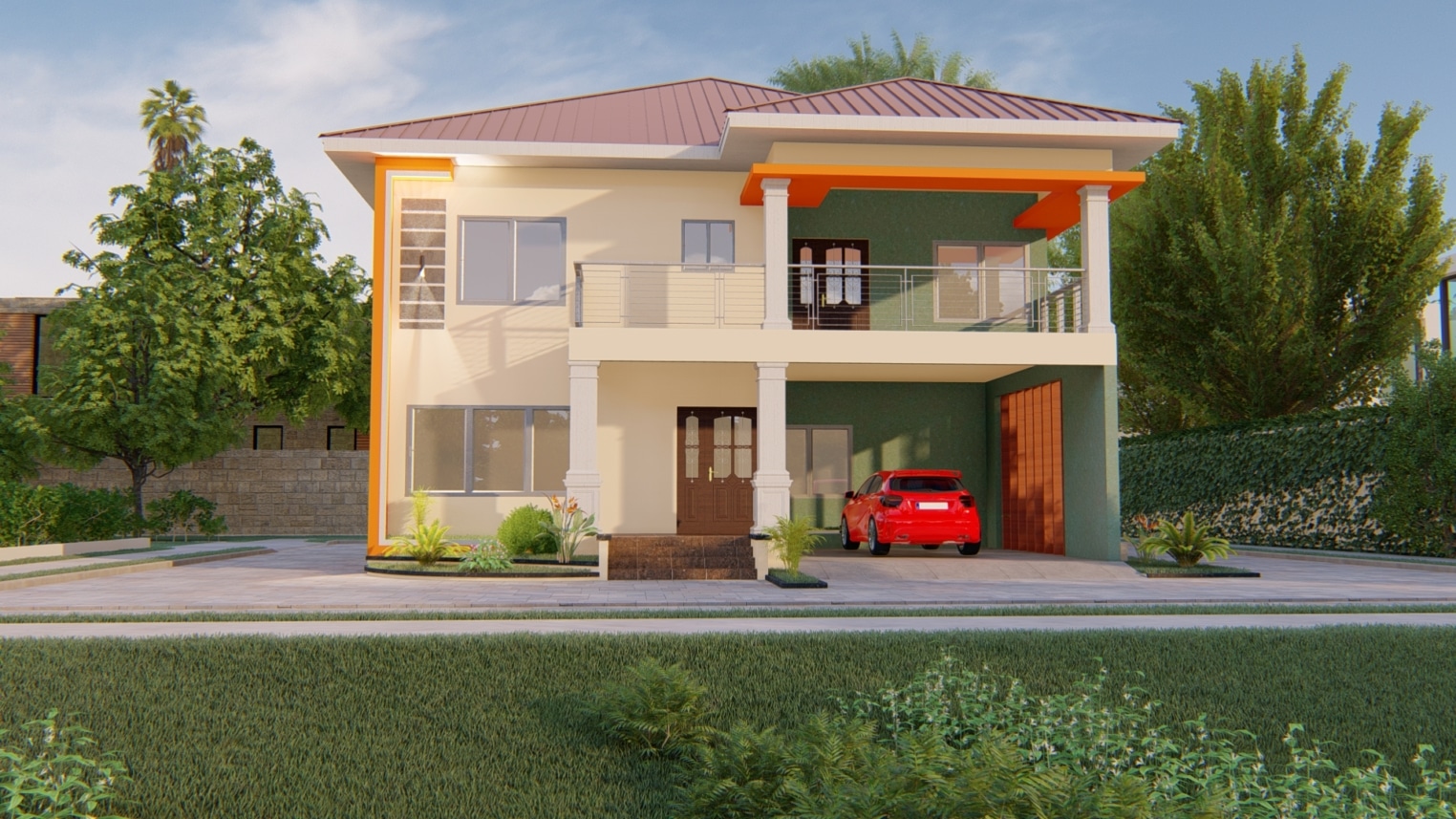 4-bedroom duplex exterior design