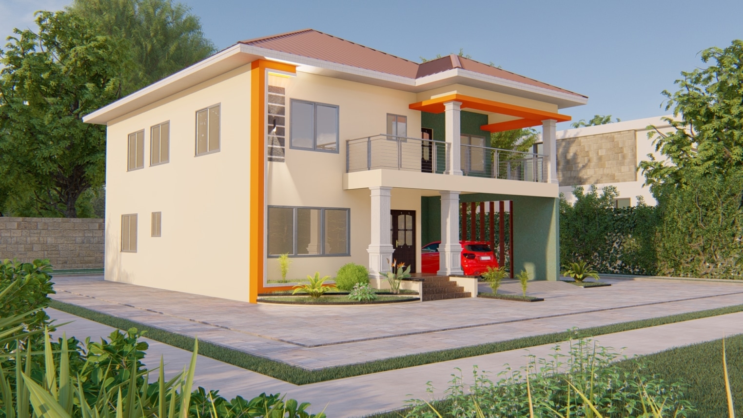 4-bedroom duplex exterior design